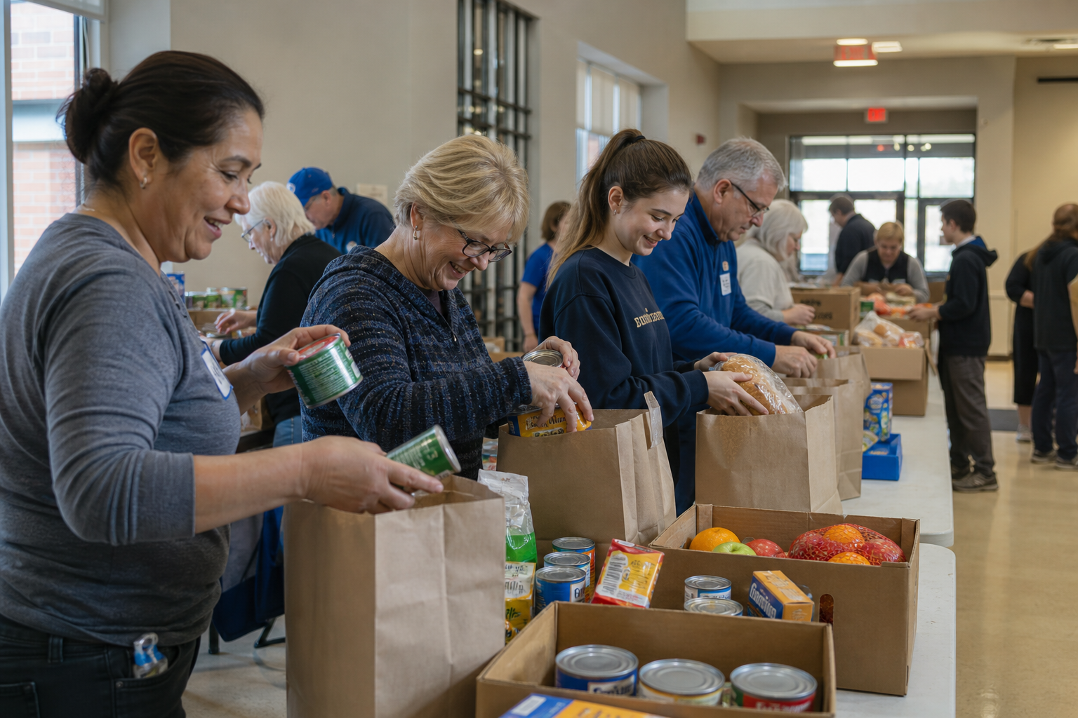 Community pantry packing